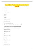 Mayo Clinic Practice Questions with Correct&NewLine;Answers