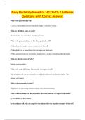 Navy Electricity Navedtra 14173a Ch&period;2 batteries&NewLine;Questions with Correct Answers