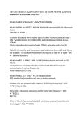 CCNA 200-301 EXAM QUESTIONS&sol;REVIEW &vert; COMPLETE PRACTICE QUESTIONS&comma; ANSWERS & STUDY GUIDE 2026&sol;2027