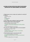 CALIFORNIA CUSTODIAN CERTIFICATION COMPLETE EXAM 2026&sol;2027 &vert; QUESTIONS AND 100&percnt; VERIFIED ANSWERS &vert; PASS GUARANTEE