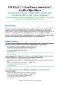 ATI TEAS 7 Exam Test Bank Package Deal &ndash; Assessment Technologies Institute &lpar;ATI&rpar; &ndash; 2026&sol;2027 Academic Year &ndash; Verified Questions and Answers for Nursing and Allied Health Program Applicants