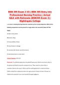 BSN 395 Exam 3 V2 &vert; BSN 395 Entry into &NewLine;Professional Nursing Practice &vert; Actual &NewLine;Q&A with Rationale &lpar;BSN395 Exam 3&rpar; &vert; &NewLine;Nightingale College 