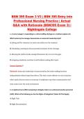 BSN 395 Exam 3 V3 &vert; BSN 395 Entry into &NewLine;Professional Nursing Practice &vert; Actual &NewLine;Q&A with Rationale &lpar;BSN395 Exam 3&rpar; &vert; &NewLine;Nightingale College