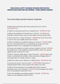 TEXAS SCHOOL SAFETY GUARDIAN PROGRAM CERTIFICATION &vert; VERIFIED EXAM QUESTIONS AND ANSWERS - LATEST VERSION 2026&sol;2027&NewLine;&NewLine;&NewLine;