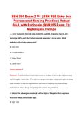 BSN 395 Exam 2 V1 &vert; BSN 395 Entry into &NewLine;Professional Nursing Practice &vert; Actual &NewLine;Q&A with Rationale &lpar;BSN395 Exam 2&rpar; &vert; &NewLine;Nightingale College 