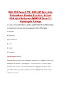 BSN 395 Exam 2 V2 &vert; BSN 395 Entry into &NewLine;Professional Nursing Practice &vert; Actual &NewLine;Q&A with Rationale &lpar;BSN395 Exam 2&rpar; &vert; &NewLine;Nightingale College