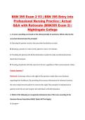 BSN 395 Exam 2 V1&ndash;V3 &vert; BSN 395 Entry into Professional Nursing Practice &vert; Nightingale College &vert; Actual Q&A with Rationale &lpar;BSN395 Exam 2&rpar;