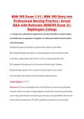 BSN 395 Exam 3 V1&ndash;V3 &vert; BSN 395 Entry into Professional Nursing Practice &vert; Nightingale College &vert; Actual Q&A with Rationale &lpar;BSN395 Exam 3&rpar;
