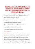 BSN 395 Exam 4 V2 &vert; BSN 395 Entry into &NewLine;Professional Nursing Practice &vert; Actual &NewLine;Q&A with Rationale &lpar;BSN395 Exam 4&rpar; &vert; &NewLine;Nightingale College 
