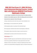 BSN 395 Final Exam V1 &vert; BSN 395 Entry &NewLine;into Professional Nursing Practice &vert; Actual &NewLine;Q&A with Rationale &lpar;BSN395 Final Exam&rpar; &vert; &NewLine;Nightingale College