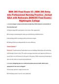 BSN 395 Final Exam V1&ndash;V3 &vert; BSN 395 Entry into Professional Nursing Practice &vert; Nightingale College &vert; Actual Q&A with Rationale &lpar;BSN395 Final Exam&rpar;