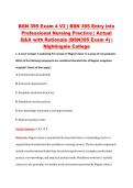 BSN 395 Exam 4 V1&ndash;V3 &vert; BSN 395 Entry into Professional Nursing Practice &vert; Nightingale College &vert; Actual Q&A with Rationale &lpar;BSN395 Exam 4&rpar;