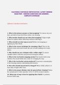 CALIFORNIA CUSTODIAN CERTIFICATION &vert; LATEST VERSION EXAM PREP - VERIFIED QUESTIONS AND ANSWERS - COMPLETE COVERAGE&NewLine;&NewLine;