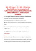 NRS 415 Exam 3 V2 &vert; NRS 415 Nursing &NewLine;Leadership and Interprofessional &NewLine;Collaboration &vert; Actual Q&A with Rationale &NewLine;&lpar;NRS415 Exam 3&rpar; &vert; Grand Canyon &NewLine;University 