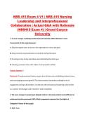NRS 415 Exam 4 V1 &vert; NRS 415 Nursing &NewLine;Leadership and Interprofessional &NewLine;Collaboration &vert; Actual Q&A with Rationale &NewLine;&lpar;NRS415 Exam 4&rpar; &vert; Grand Canyon &NewLine;University 