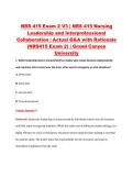 NRS 415 Exam 2 V1&ndash;V3 &vert; NRS 415 Nursing Leadership and Interprofessional Collaboration &vert; Grand Canyon University &vert; Actual Q&A with Rationale &lpar;NRS415 Exam 2&rpar;