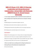NRS 415 Exam 4 V2 &vert; NRS 415 Nursing &NewLine;Leadership and Interprofessional &NewLine;Collaboration &vert; Actual Q&A with Rationale &NewLine;&lpar;NRS415 Exam 4&rpar; &vert; Grand Canyon &NewLine;University 