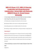 NRS 415 Exam 4 V1&ndash;V3 &vert; NRS 415 Nursing Leadership and Interprofessional Collaboration &vert; Grand Canyon University &vert; Actual Q&A with Rationale &lpar;NRS415 Exam 4&rpar;
