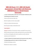 NRS 420 Exam 3 V1 &vert; NRS 420 Health &NewLine;Assessment &vert; Actual Q&A with Rationale &NewLine;&lpar;NRS420 Exam 3&rpar; &vert; Grand Canyon &NewLine;University 