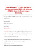 NRS 420 Exam 3 V2 &vert; NRS 420 Health &NewLine;Assessment &vert; Actual Q&A with Rationale &NewLine;&lpar;NRS420 Exam 3&rpar; &vert; Grand Canyon &NewLine;University