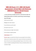 NRS 420 Exam 4 V1 &vert; NRS 420 Health &NewLine;Assessment &vert; Actual Q&A with Rationale &NewLine;&lpar;NRS420 Exam 4&rpar; &vert; Grand Canyon &NewLine;University 