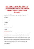 NRS 420 Exam 2 V1&ndash;V3 &vert; NRS 420 Health Assessment &vert; Grand Canyon University &vert; Actual Q&A with Rationale &lpar;NRS420 Exam 2&rpar;
