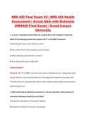 NRS 420 Final Exam V2 &vert; NRS 420 Health &NewLine;Assessment &vert; Actual Q&A with Rationale &NewLine;&lpar;NRS420 Final Exam&rpar; &vert; Grand Canyon &NewLine;University