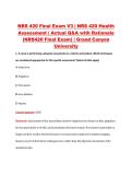NRS 420 Final Exam V3 &vert; NRS 420 Health &NewLine;Assessment &vert; Actual Q&A with Rationale &NewLine;&lpar;NRS420 Final Exam&rpar; &vert; Grand Canyon &NewLine;University 