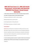 NRS 420 Final Exam V1&ndash;V3 &vert; NRS 420 Health Assessment &vert; Grand Canyon University &vert; Actual Q&A with Rationale &lpar;NRS420 Final Exam&rpar;