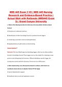 NRS 445 Exam 3 V2 &vert; NRS 445 Nursing &NewLine;Research and Evidence-Based Practice &vert; &NewLine;Actual Q&A with Rationale &lpar;NRS445 Exam &NewLine;3&rpar; &vert; Grand Canyon University
