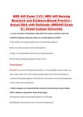 NRS 445 Exam 3 V3 &vert; NRS 445 Nursing &NewLine;Research and Evidence-Based Practice &vert; &NewLine;Actual Q&A with Rationale &lpar;NRS445 Exam &NewLine;3&rpar; &vert; Grand Canyon University
