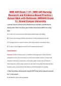 NRS 445 Exam 1 V1 &vert; NRS 445 Nursing &NewLine;Research and Evidence-Based Practice &vert; &NewLine;Actual Q&A with Rationale &lpar;NRS445 Exam &NewLine;1&rpar; &vert; Grand Canyon University