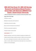 NRS 445 Final Exam V2 &vert; NRS 445 Nursing &NewLine;Research and Evidence-Based Practice &vert; &NewLine;Actual Q&A with Rationale &lpar;NRS445 Final &NewLine;Exam&rpar; &vert; Grand Canyon University