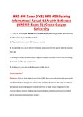 NRS 450 Exam 3 V2 &vert; NRS 450 Nursing &NewLine;Informatics &vert; Actual Q&A with Rationale &NewLine;&lpar;NRS450 Exam 3&rpar; &vert; Grand Canyon &NewLine;University 