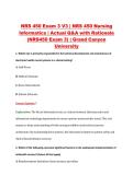 NRS 450 Exam 3 V1&ndash;V3 &vert; NRS 450 Nursing Informatics &vert; Grand Canyon University &vert; Actual Q&A with Rationale &lpar;NRS450 Exam 3&rpar;