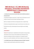 NRS 450 Exam 1 V1&ndash;V3 &vert; NRS 450 Nursing Informatics &vert; Grand Canyon University &vert; Actual Q&A with Rationale &lpar;NRS450 Exam 1&rpar;