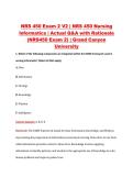 NRS 450 Exam 2 V1&ndash;V3 &vert; NRS 450 Nursing Informatics &vert; Grand Canyon University &vert; Actual Q&A with Rationale &lpar;NRS450 Exam 2&rpar;
