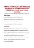 NRS 450 Final Exam V1&ndash;V3 &vert; NRS 450 Nursing Informatics &vert; Grand Canyon University &vert; Actual Q&A with Rationale &lpar;NRS450 Final Exam&rpar;