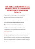 NRS 450 Exam 4 V1&ndash;V3 &vert; NRS 450 Nursing Informatics &vert; Grand Canyon University &vert; Actual Q&A with Rationale &lpar;NRS450 Exam 4&rpar;