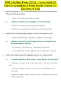 NUR 138 Final Exam &lpar;PDF&rpar; &vert; Latest 2026&sol;27 Practice Questions & Study Guide Graded A&plus; Guaranteed Pass