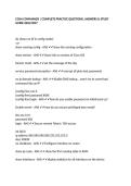 CCNA COMMANDS &vert; COMPLETE PRACTICE QUESTIONS&comma; ANSWERS & STUDY GUIDE 2026&sol;2027&NewLine;&NewLine;