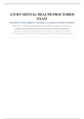 ATI RN MENTAL HEALTH PROCTORED ACTUAL EXAM 2026&sol;2027 PACKAGE DEAL &vert; NGN Questions with Verified Answers & Rationales &vert; Pass Guaranteed - A  Graded