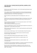 CISCO FINAL EXAM &vert; COMPLETE PRACTICE QUESTIONS&comma; ANSWERS & STUDY GUIDE 2026&sol;2027