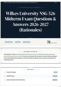 Wilkes University NSG 526 Midterm Exam Questions & Answers 2026-2027 &lpar;Rationales&rpar;