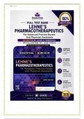 Test Bank - Lehne's Pharmacotherapeutics For Advanced Practice Nurses And Physician Assistants 3rd Edition&comma; By Laura D&period; Rosenthal With All Chapters 1-94&sol; Latest Version With Detailed Answers