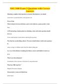 NSG 3100 Exam 3 Questions with Correct&NewLine;Answers