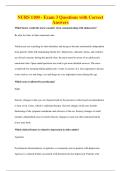 NURS 1100 - Exam 3 Questions with Correct&NewLine;Answers
