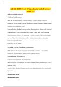 NURS 1100 Test 1 Questions with Correct&NewLine;Answers