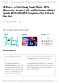UP Return to Work Study Guide EXAM - 2026 &lpar;Questions &plus; Answers&rpar; with verified Answers &lpar;Latest Update 2026&rpar; UPDATE&excl;&excl; Compliance Tips & How to Pass Fast&NewLine;&NewLine;&NewLine;