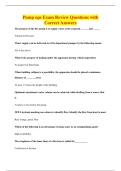 Pump ops Exam Review Questions with&NewLine;Correct Answers